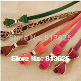 Lady's Slender waist belt han phnom penh bowknot slender waist belt female new belt women fashion thin belts for women