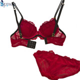 Lady Women Girls Lace Floral Satin Bra Underwear Underwire Push Up Bra Set Black Blue Red White Pink