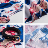 Kostlich Summer Dress Women Retro Cotton Floral Print 50s 60s Vintage Dress With Belt Sleeveless Elegant Party Dresses Sundress