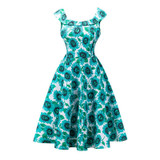 Kostlich Floral Print Women Summer Dress Hepburn 50s 60s Vintage Dress Women 2018 A-Line Party Dresses With Belt Sundress Female