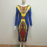 Kostlich Autumn Dress Women 2017 African Tribes Retro Print Dress O-Neck Long Sleeve Womens Clothing Vintage Bodycon Dresses Kostlich Autumn Dress Women 2017 African Tribes Retro Print Dress O-Neck Long Sleeve Womens Clothing Vintage Bodycon Dresses