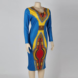 Kostlich Autumn Dress Women 2017 African Tribes Retro Print Dress O-Neck Long Sleeve Womens Clothing Vintage Bodycon Dresses Kostlich Autumn Dress Women 2017 African Tribes Retro Print Dress O-Neck Long Sleeve Womens Clothing Vintage Bodycon Dresses