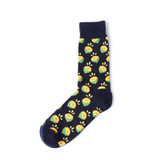 Korean Women's Kawaii Embroidery Fruit Knee Socks Cute Female Avocado Banana Cherry Peach Cartoon Long Sock Pink Cotton Sock