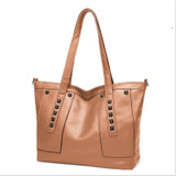 Leather women bag handbags designer brands women messenger bags Rivet Crossbody Bags large capacity Fashion joker Soft leather