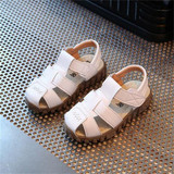 Leather Sandals Boys New 100% Soft Leather in Summer Boys&amp;girls Children Beach Shoes Kids Sport Sandals