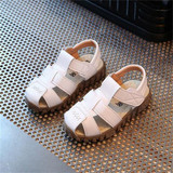 Leather Sandals Boys New 100% Soft Leather in Summer Boys&amp;girls Children Beach Shoes Kids Sport Sandals