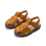 Leather Sandals Boys New 100% Soft Leather in Summer Boys&amp;girls Children Beach Shoes Kids Sport Sandals