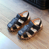 Leather Sandals Boys New 100% Soft Leather in Summer Boys&amp;girls Children Beach Shoes Kids Sport Sandals
