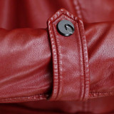 Leather Jacket Women's Sheepskin Coat Female Leather Removable Women Long Trench Leather Jacket With Fur Collar LC0087
