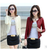 Leather Jacket Women Spring Autumn 2017 New Fashion Leather Coat Short Slim Motorcycle Leather Clothing Female Outerwear A0330