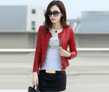 Leather Jacket Women Spring Autumn 2017 New Fashion Leather Coat Short Slim Motorcycle Leather Clothing Female Outerwear A0330