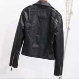 Leather Jacket Women Spring Black PU Leather Punk 2017 Short Coat Zippers Motorcycle Jackets Girls Casual Outwear BN064