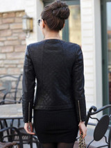 Leather Jacket Women Spring And Autumn 2015 New Leather Coat Women Short Slim Motorcycle Leather Clothing Female Outerwear Black