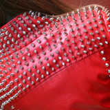 Leather Jacket Women Punk Rivets Studded Motorcycle Leather Spiked Leather Jackets 2017 Spring Classic Heavy Metal Rivets