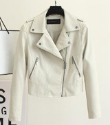 Leather jacket women Leather Jackets Coat Slim Biker Motorcycle Soft Zipper Girl Leather Jaquetas De Couro feminina Women Coat