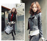 Leather Jacket Women Jackets Coat Slim Biker Motorcycle Soft Zipper girl Leather Jaquetas De Couro feminina Plus Size 3XL L931