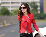 Leather jacket women 2017 new fashion leather coat women short slim motorcycle leather clothing female outerwear  Z926