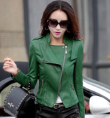 Leather jacket women 2017 new fashion leather coat women short slim motorcycle leather clothing female outerwear  Z926