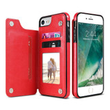 Leather Flip Stand Phone Case for iPhone 7 7 Plus for iPhone 6 6S Plus Case Card Slot Back Cover for iPhone X 8 8 Plus PU Cover