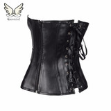 Leather corset waist trainer corsets  steampunk bustiers corselet gothic clothing waist trainer slimming modeling strap Corsage