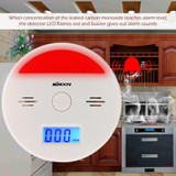 LCD Display CO Detector Carbon Monoxide Alarm Sensor Sound & Flash Warning Poisoning Smoke Gas Tester Monitor Detector