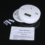 LCD CO Carbon Monoxide Poisoning Sensor Monitor Alarm Detector White