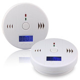 LCD CO Carbon Monoxide Poisoning Sensor Monitor Alarm Detector White