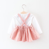 Lawadka Cute Rabbit Ear Baby Dress Cotton Cartoon Baby Girls Party Dress Autumn Baby Princess Infant Dresses