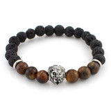 Lava Stone Onyx 2016 New Buddha Bracelets For Women Gold Lion Jewelry Black Yoga bracelet Men Mujer Pulseras bracelets bangles