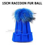 LAURASHOW Children Winter Raccoon Fox Fur Hat Girls Boys Real Fur pompoms Ball Baby Beanies Cap Kids Knitted Hats