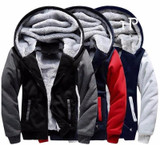 Dropshipping USA Size Men Women Unisex Hoodies Zipper Sweatshirts Jacket Winter Warmth Thicken Hooded Coat