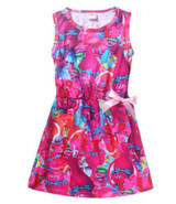 Dropshipping New Summer Carnival Costume Trolls Dress For Kids Poppy Lace Dress Baby Girls Troll clothes Children Party Dress