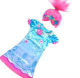 Dropshipping New Summer Carnival Costume Trolls Dress For Kids Poppy Lace Dress Baby Girls Troll clothes Children Party Dress