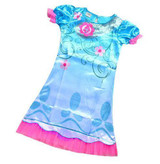 Dropshipping New Summer Carnival Costume Trolls Dress For Kids Poppy Lace Dress Baby Girls Troll clothes Children Party Dress