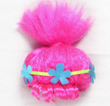 Dropshipping New Summer Carnival Costume Trolls Dress For Kids Poppy Lace Dress Baby Girls Troll clothes Children Party Dress