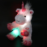 Dropshipping 30cm/40cm LED Lumious Night Light Stuffed Unicorn Stuffed Animals Plush Toys Colorful LED Toys Christmas Birthday