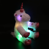 Dropshipping 30cm/40cm LED Lumious Night Light Stuffed Unicorn Stuffed Animals Plush Toys Colorful LED Toys Christmas Birthday