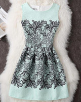 Drop Shipping Women Summer Dress 2017 Vintage Jacquard Printed Sexy Party Vestidos Ladies Bodycon Clothing Mini Dresses PDRSB2