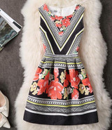 Drop Shipping Women Summer Dress 2017 Vintage Jacquard Printed Sexy Party Vestidos Ladies Bodycon Clothing Mini Dresses PDRSB2