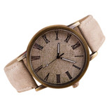 Drop Shippong Lady Hours Clock Reloje  Retro Vogue WristWatch Cowboy Leather Band Analog Quartz Watch