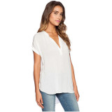 Drop Shipping Summer Women Chiffon Blouses Shirts Loose Casual Blouse Female V-neck Short Sleeve Tops Plus Size Blusas 1WBL117 Drop Shipping Summer Women Chiffon Blouses Shirts Loose Casual Blouse Female V-neck Short Sleeve Tops Plus Size Blusas 1WBL117