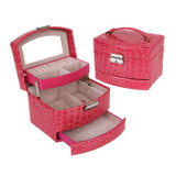 Drop Shipping 3 Layers Watch Jewelry Box Headwear Display Storage Necklace Bracelet Earring Boxes Headwear Organizer