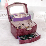 Drop Shipping 3 Layers Watch Jewelry Box Headwear Display Storage Necklace Bracelet Earring Boxes Headwear Organizer