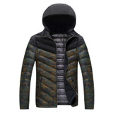 Drop Shipping 2017 Men's Winter Jacket Warm Camouflage Jackets Men Detachable Sleeves Overcoat Casual Brand Cotton Parka 5XL