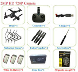 Drones MiNi RC Quadcopter with 2MP Camera Elfie Drone Selfie Altitude Hold Foldable Dron Profesional RC Helicopter Racing Drone