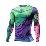 2017 Anime Dragon Ball Z Vegeta Super Saiyan Goku Piccolo 3D Slim T Shirt Men Costume Fitness Tee T-Shirt Long Sleeve Tights