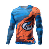 2017 Anime Dragon Ball Z Vegeta Super Saiyan Goku Piccolo 3D Slim T Shirt Men Costume Fitness Tee T-Shirt Long Sleeve Tights