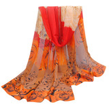 2017 Amazing Collocation scarf Women Beautiful Rose Pattern Chiffon Shawl Wrap Wraps Scarf Scarves foulard femme #YL