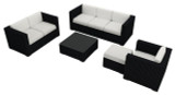 2017 All Weather Outdoor Sofa Sectional 5 Piece Wicker Patio Sofa Set
