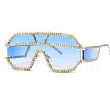 Rectangle Oversized Rhinestone Shades